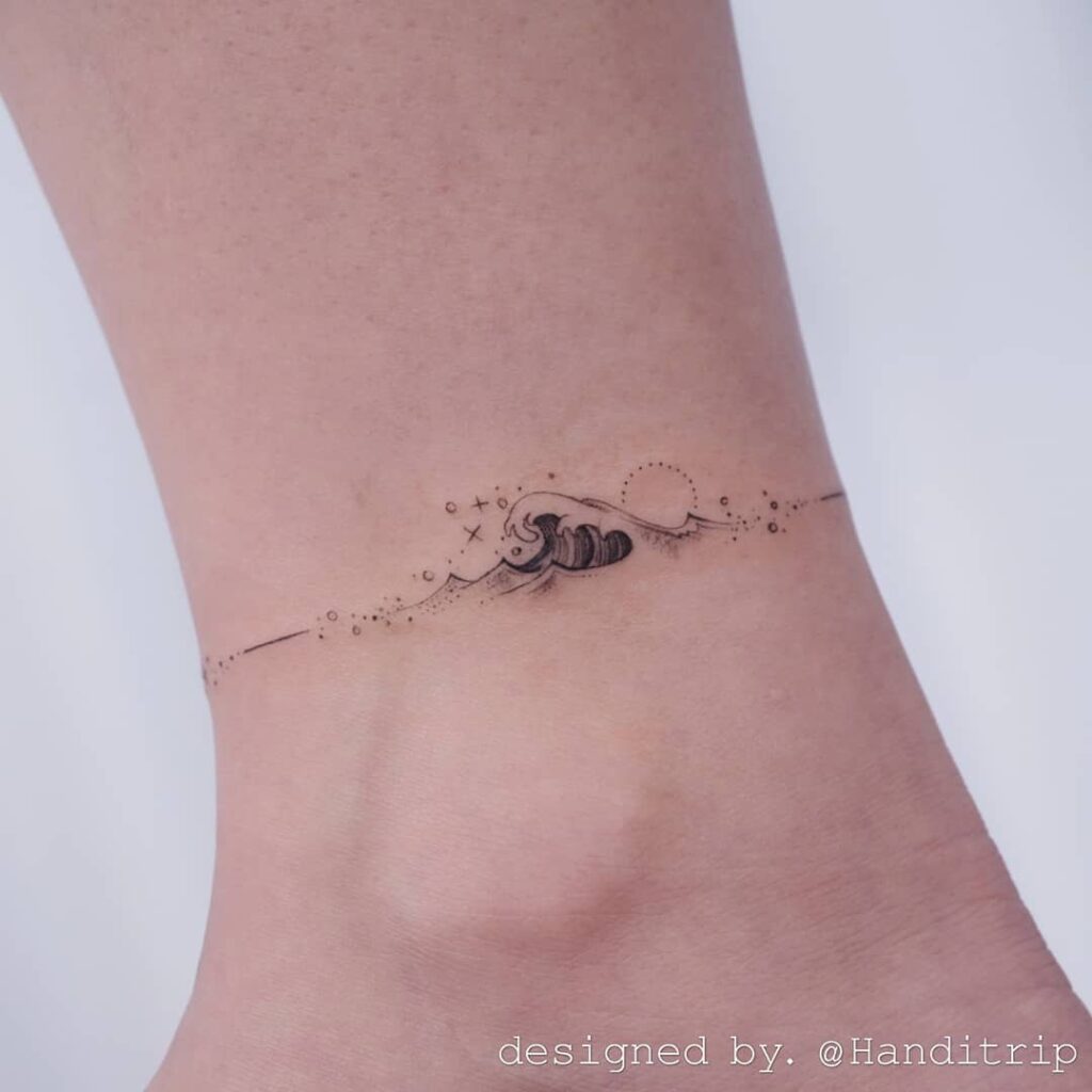 Gorgeous ankle bracelet tattoo ideas for women of all ages