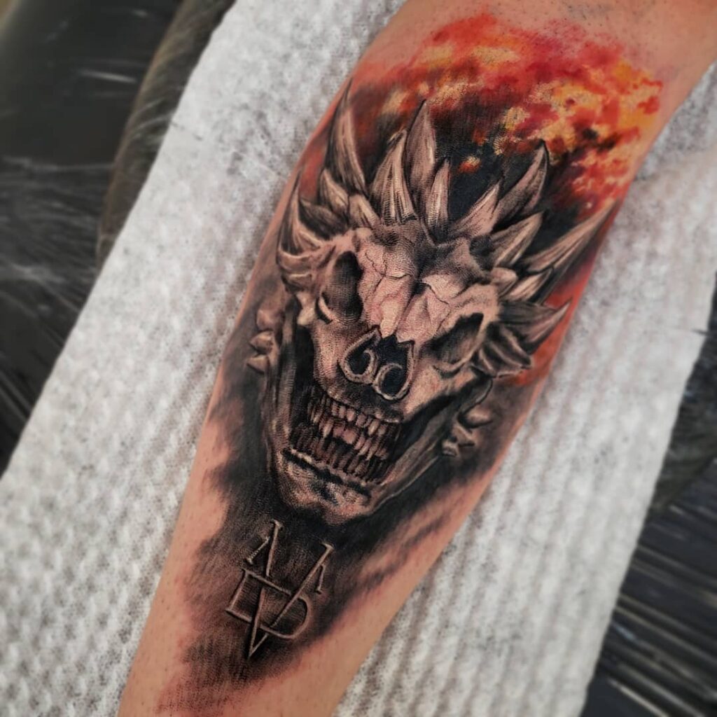 Game Of Thrones Dragon Forearm Tattoos