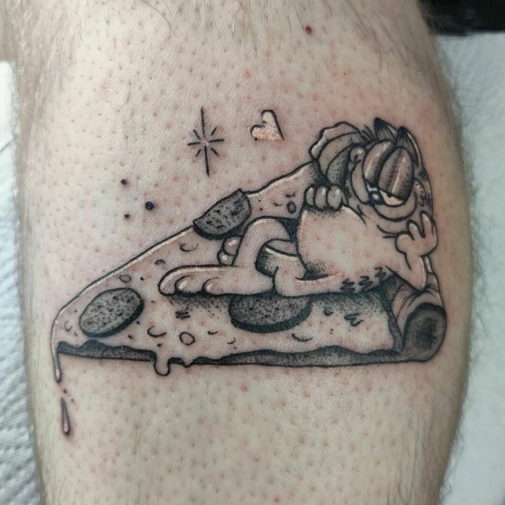 Garfield Pizza Tattoo