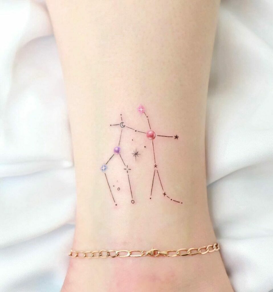 Gemini tattoo Geometric tattoo Constellation tattoos