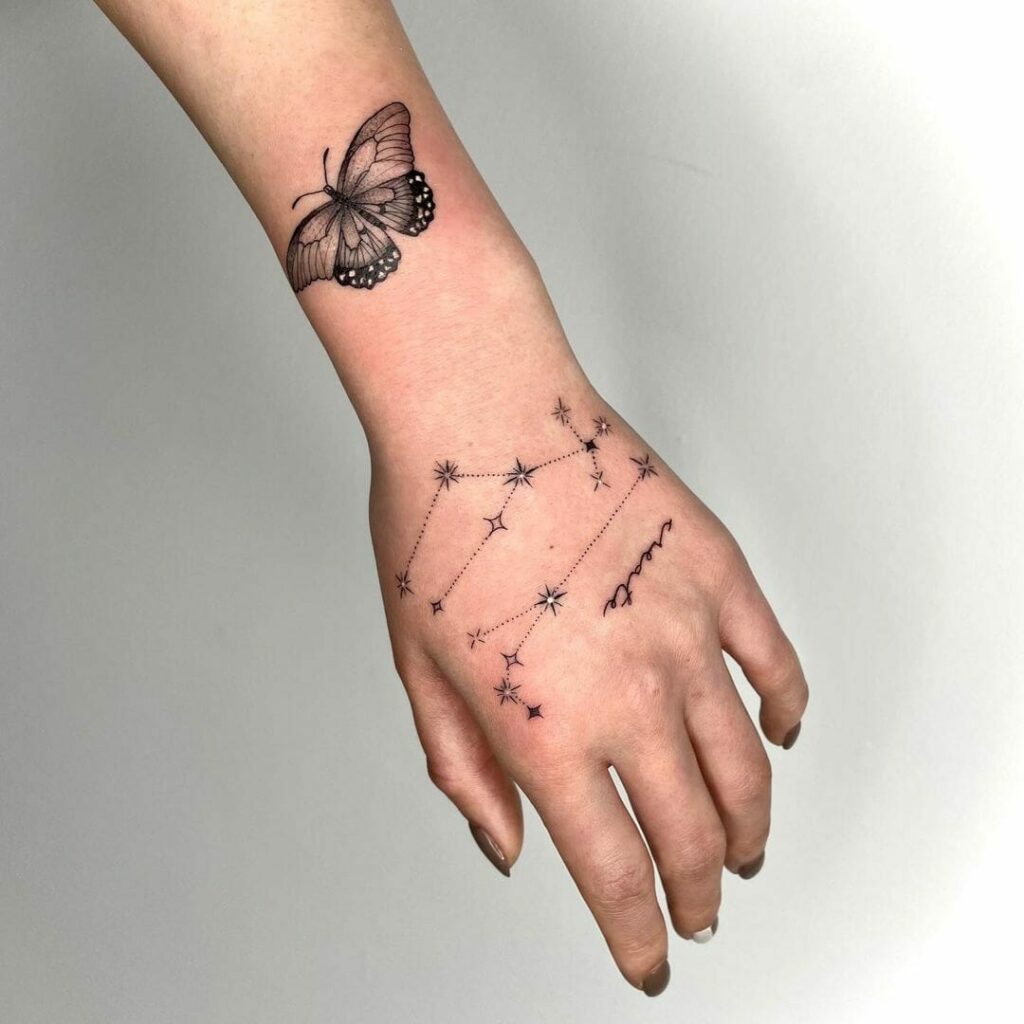 Small Aquarius Constellation Tattoo  Simple Gemini Constellation Tattoo  HD Png Download  Transparent Png Image  PNGitem