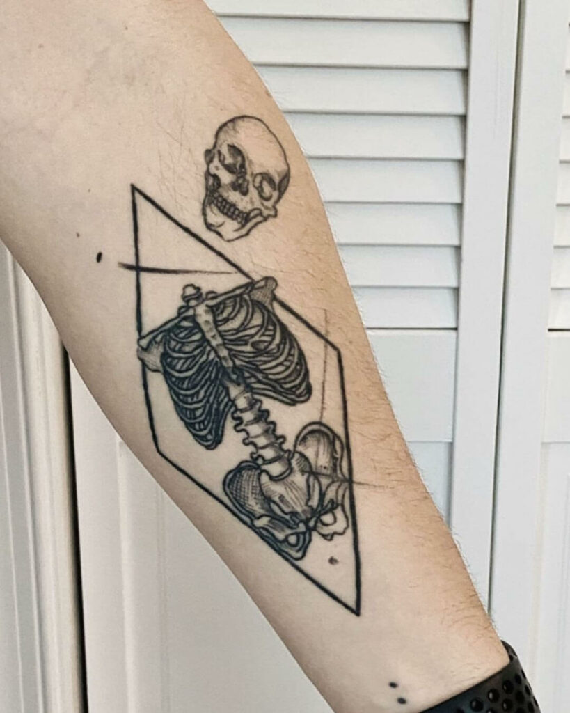 Geometric Anatomy Tattoo