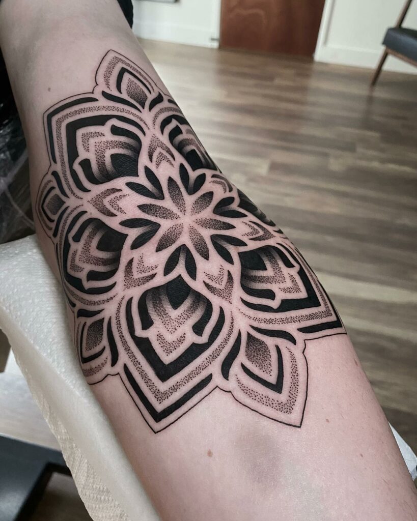 Geometric Flower Tattoos