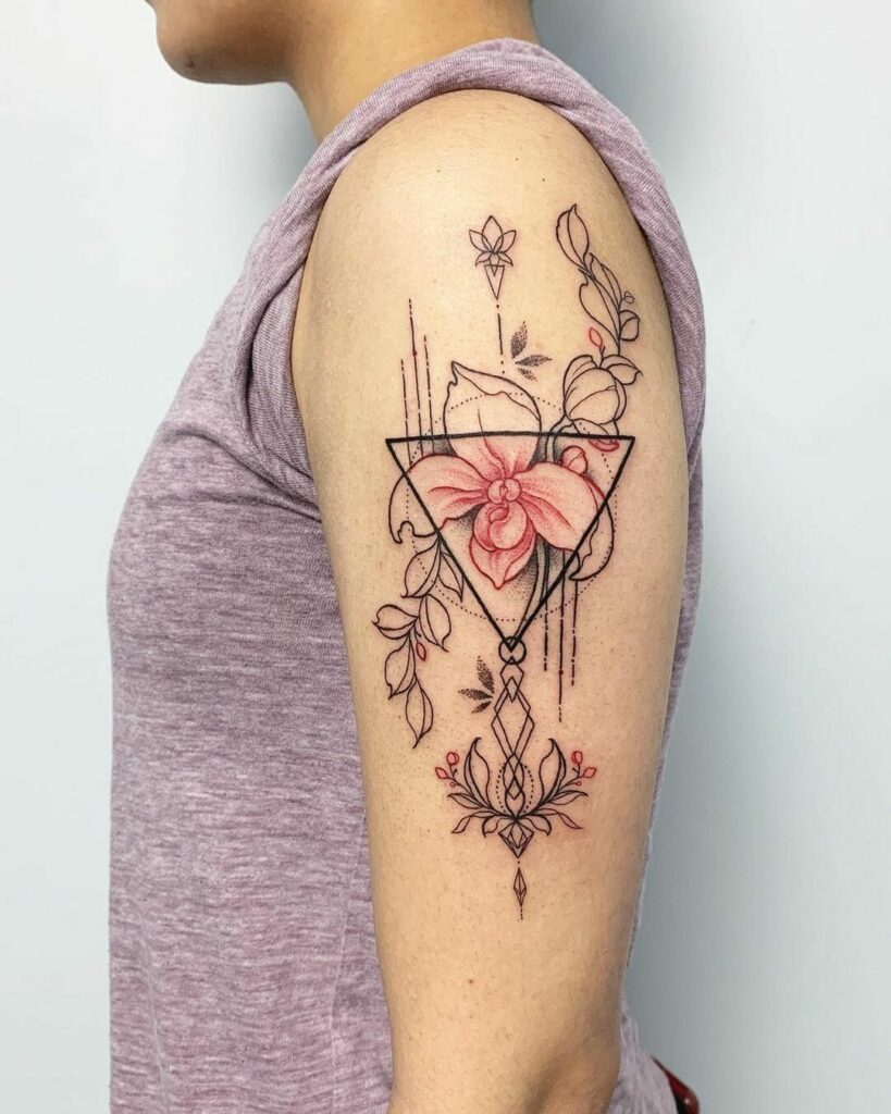 Flower Geometric Tattoo Images