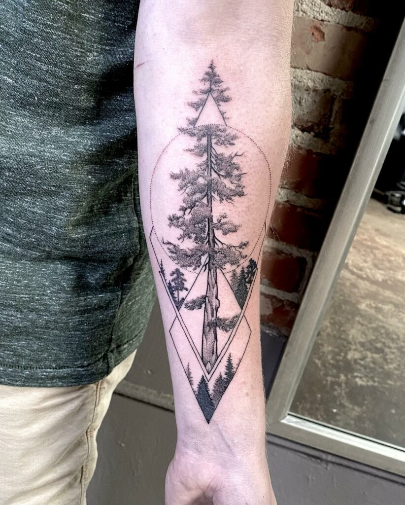 Pine Tree Tattoo