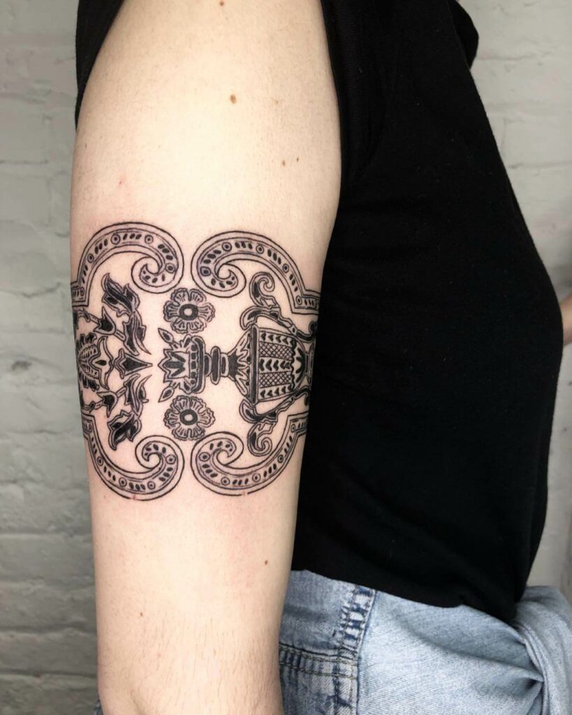 Geometric Style Blackwork Tattoo