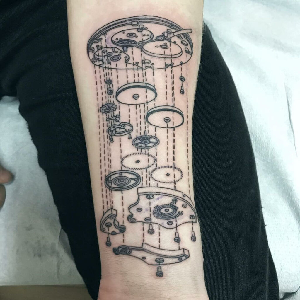 Gorgeous Watch Diagram Tattoo