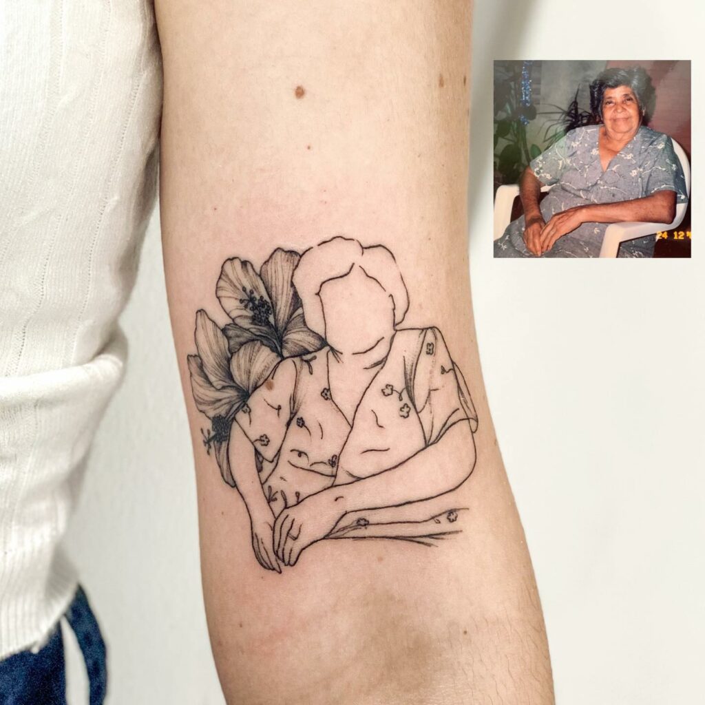 Grandma Memorial Tattoo On The Arm