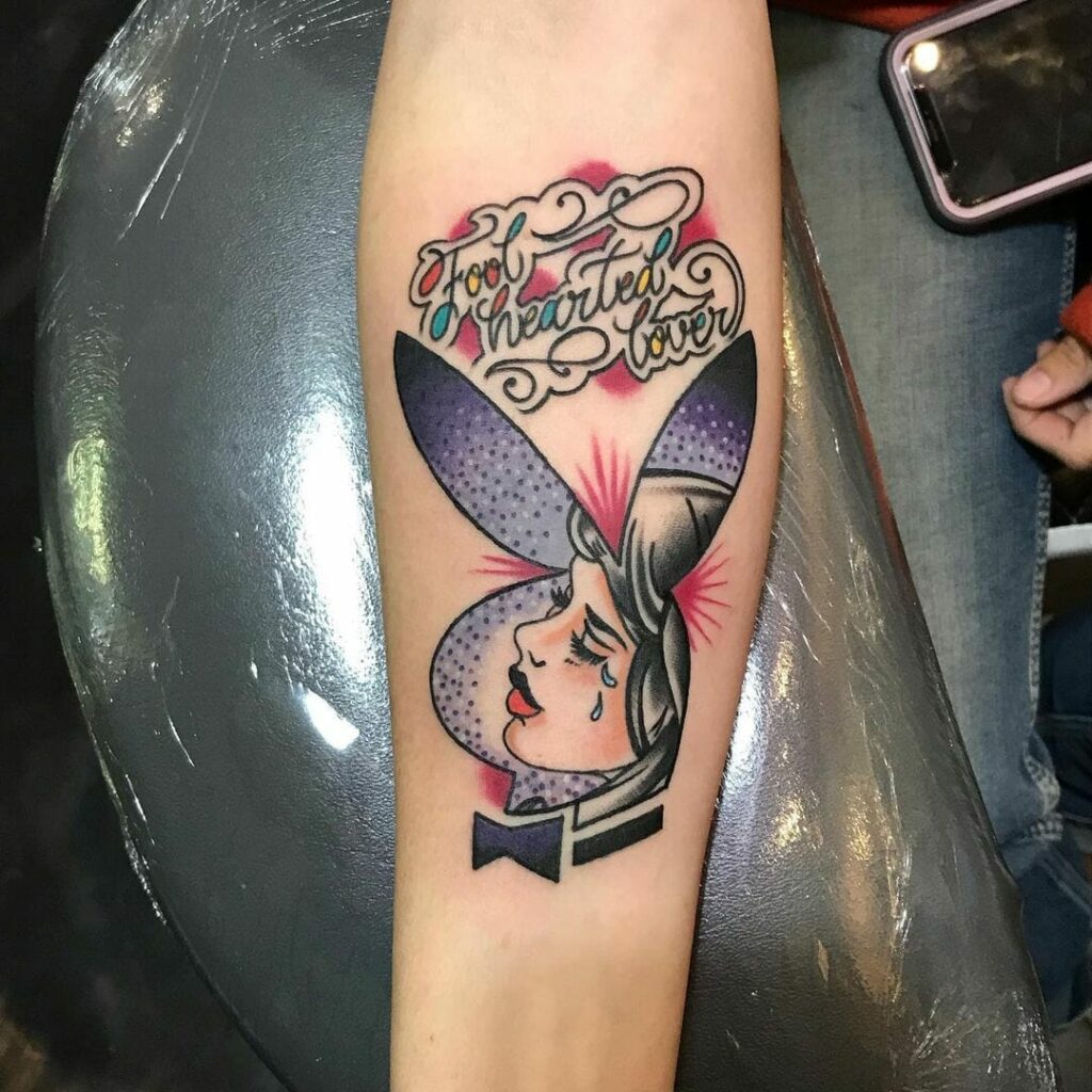 Graphic Playboy Bunny Tattoo