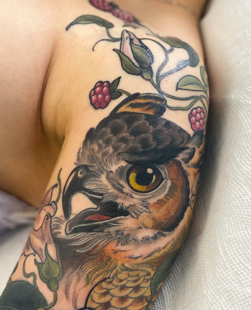 Great Horned Owl Tattoo