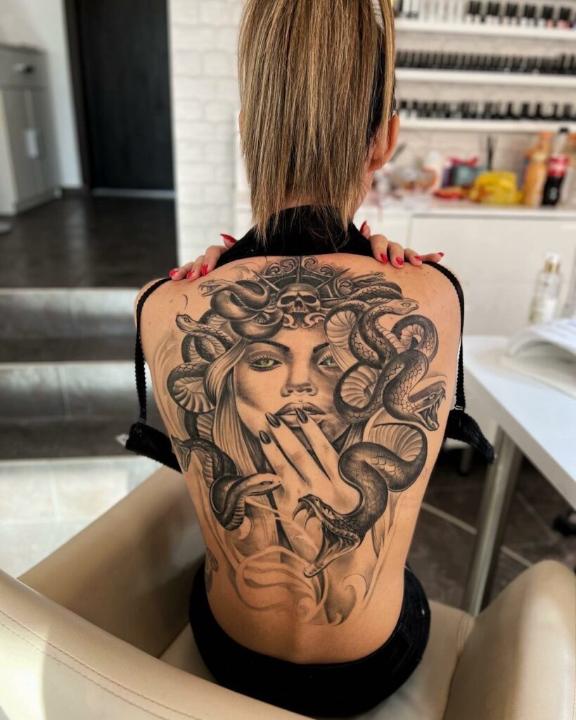 Greek Art Back Tattoo