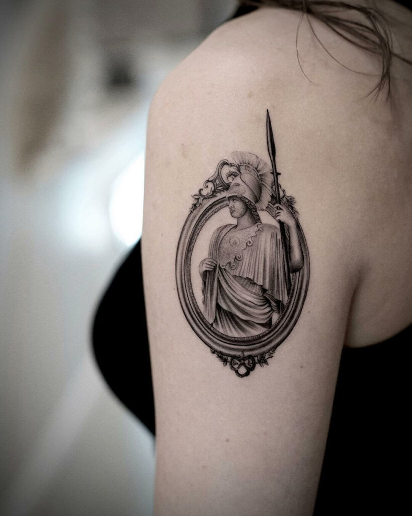 Greek Goddess Statue Tattoo