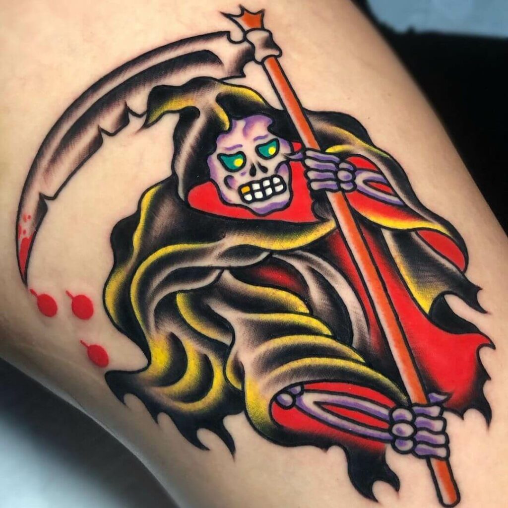 grim reaper tattoo flash