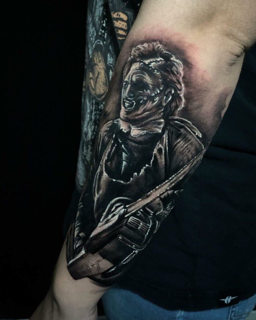 Leather Face Tattoo by yeahgregtats on DeviantArt