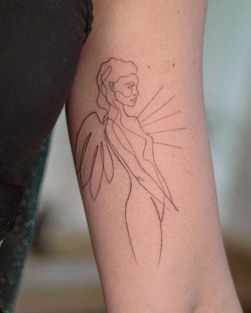 Guardian Angel Tattoo Outline