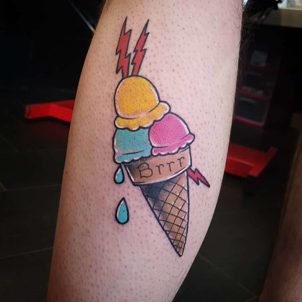 Gucci Mane Ice Cream Cone Tattoo
