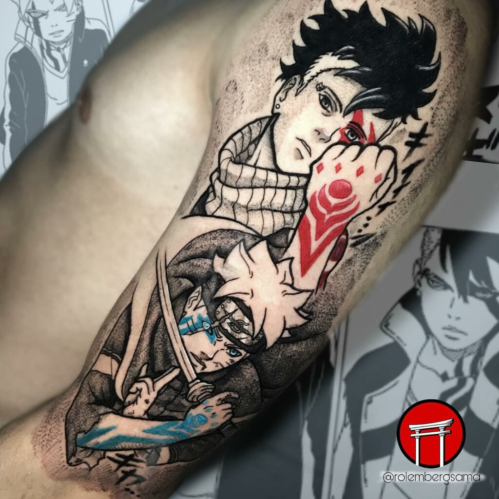 Half Body Kawaki Boruto Karma Seal Tattoo