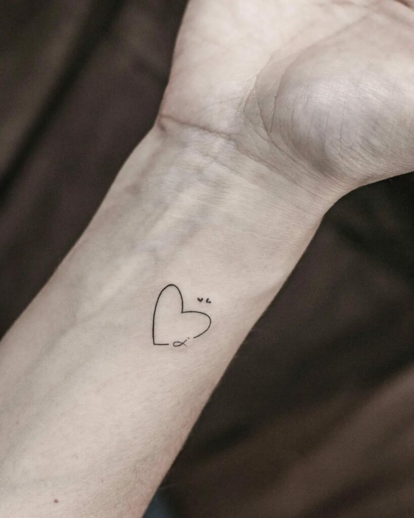 Heart x Infinity Wrist Heart Tattoo