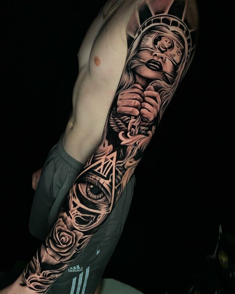 chicano sleeve tattoos