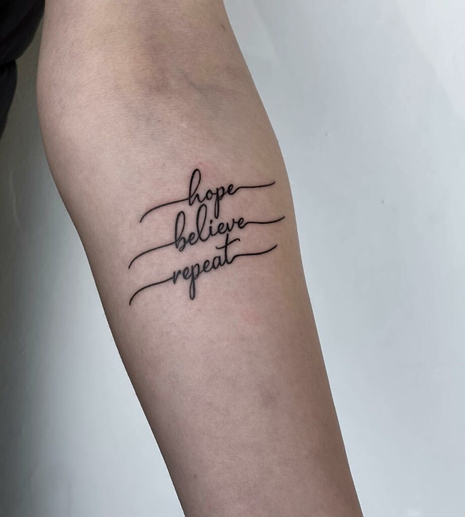 Hope & Believe Tattoo