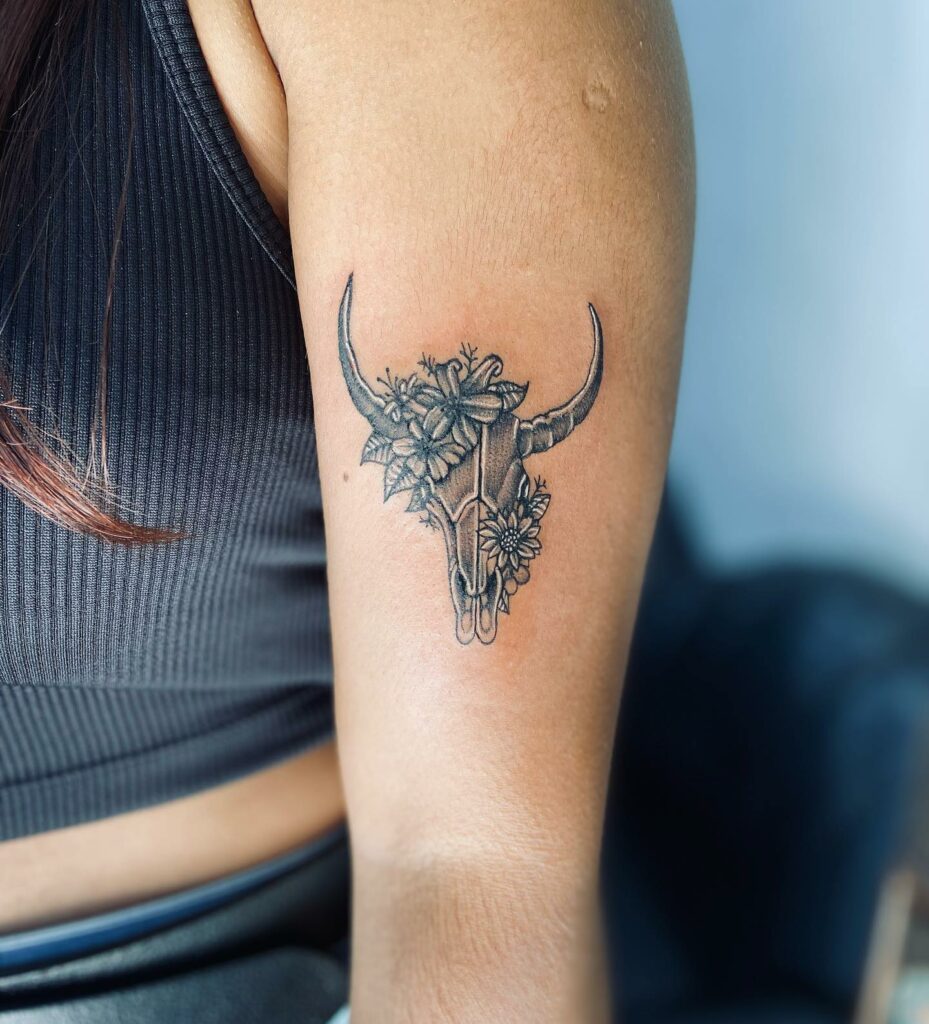 Horned She Goat Capricorn Tattoo
