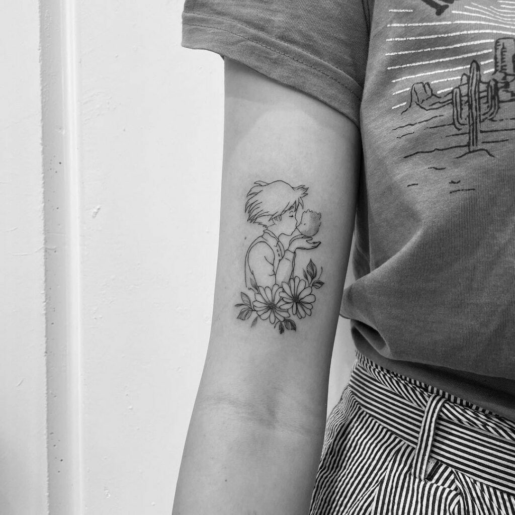 Howl's Moving Castle Calcifer Tattoo