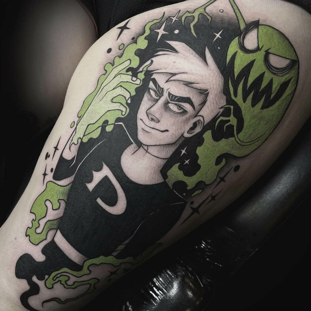 Human-like 'Danny Phantom' Tattoo