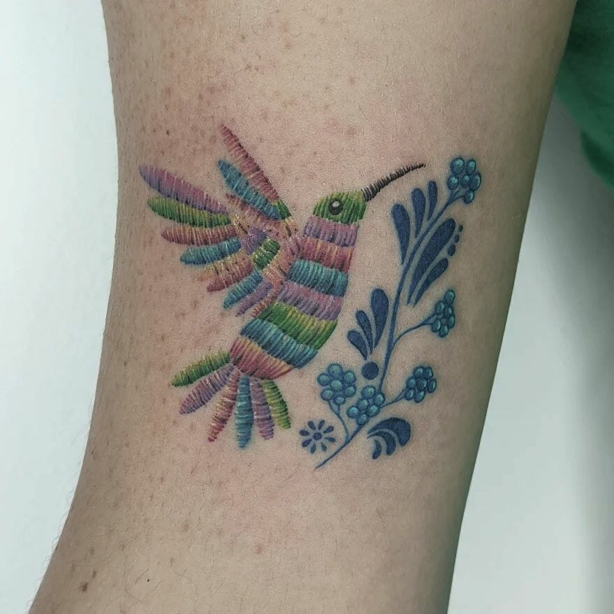 color realism hummingbird tattoo by Misty Locket TattooNOW