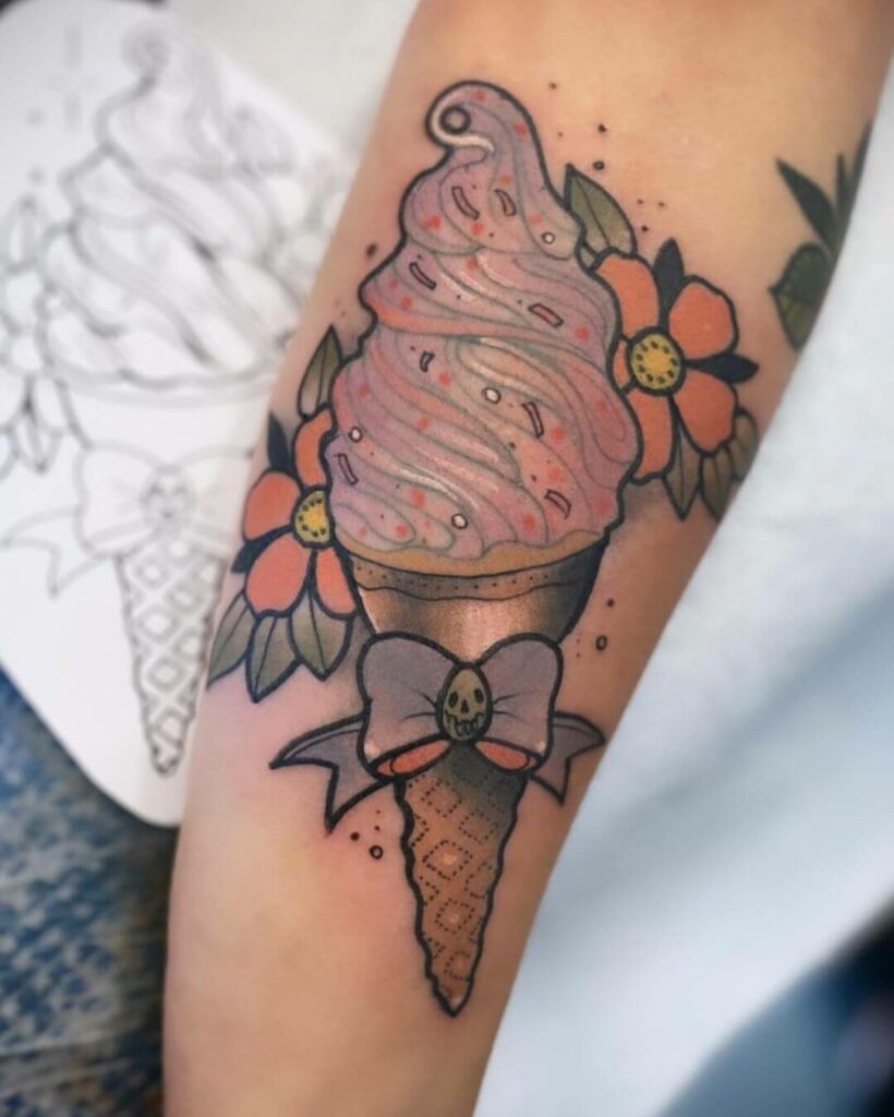 Ice Cream Swirl Tattoo