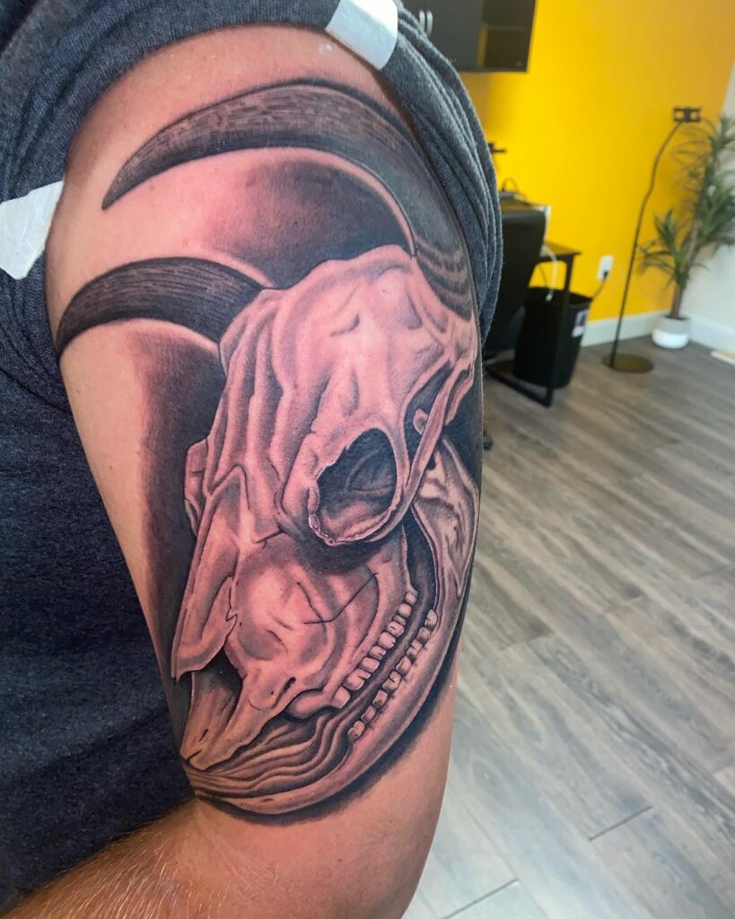 Ideas For Dark And Edgy Cow Skull Or Bull Skull Tattoo