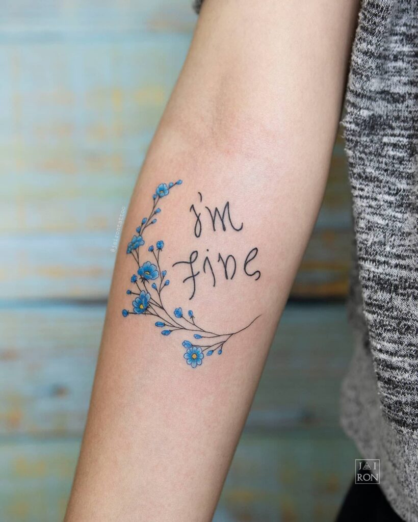 im fine save me tattoo