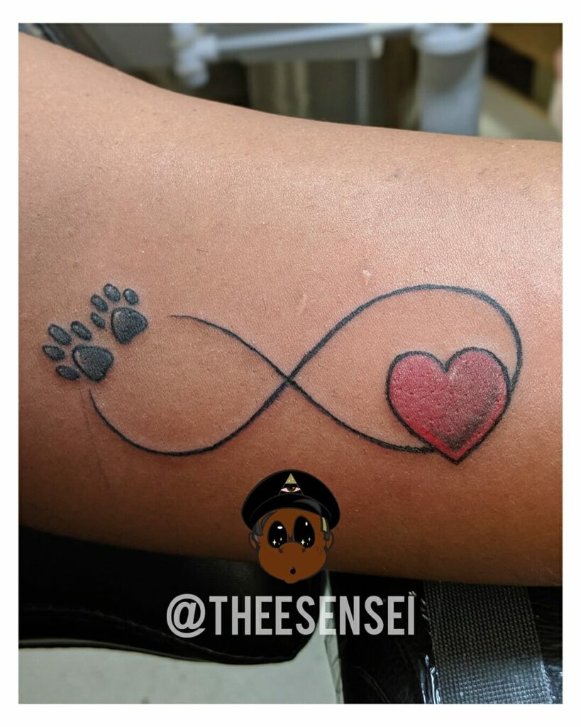 heart infinity tattoo on wrist