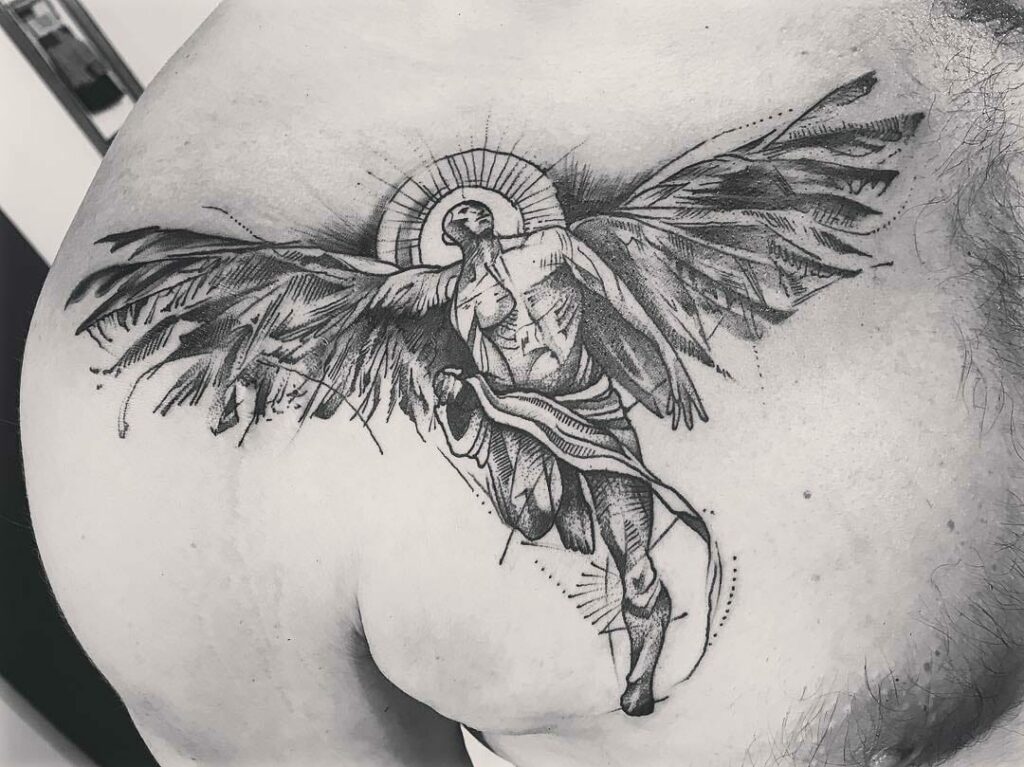 Inspirational Fallen Angel Tattoo