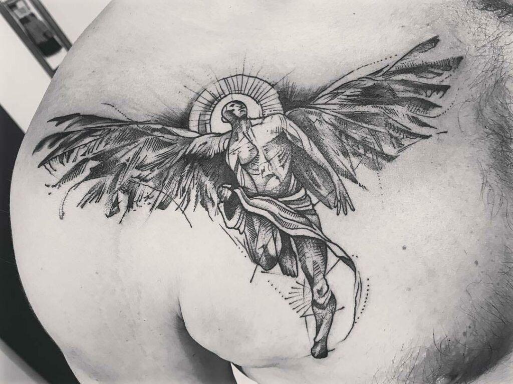 Fallen Angel Tattoo  Etsy