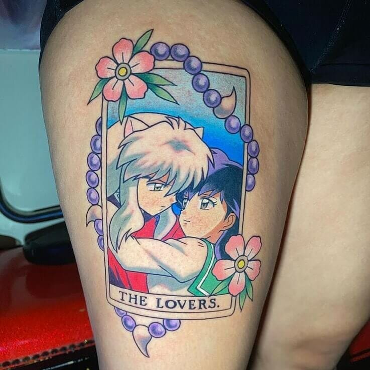 Tattoo tagged with outline inuyasha leg heart  inkedappcom