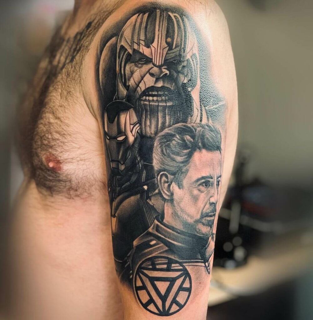 Iron Man And Thanos Tattoo