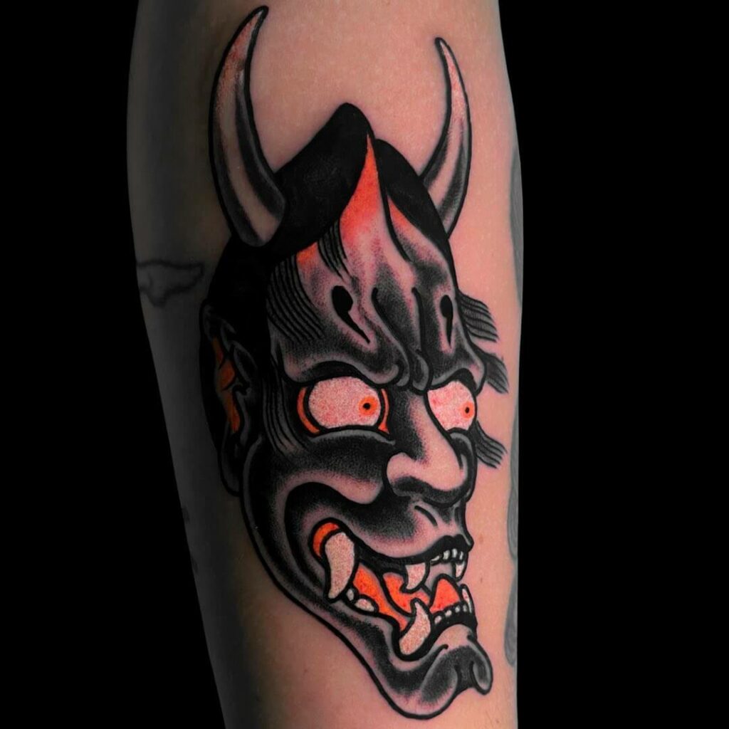 Japanese Hannya Mask Tattoo