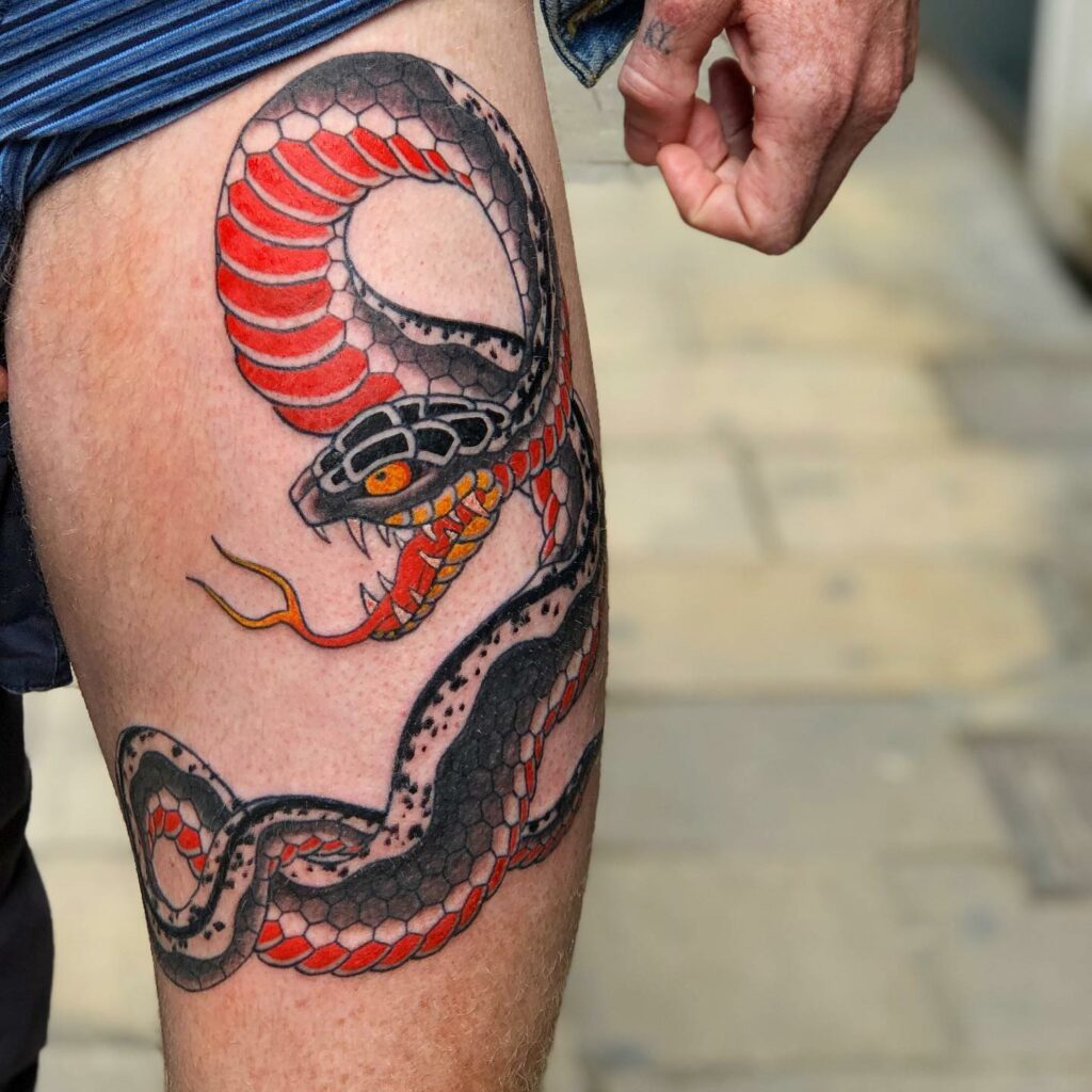 Tattoo uploaded by Dani Soriano  Snake tattoo by dani soriano danisoriano  snake japanese traditional color animal  Tattoodo