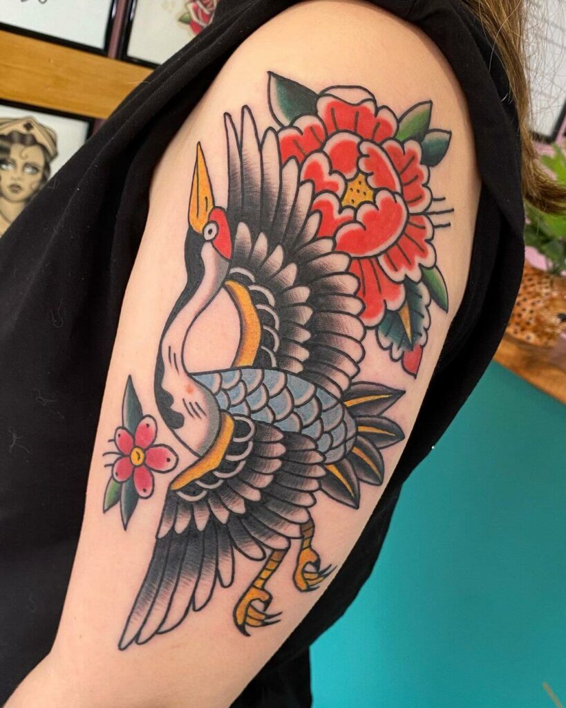 Japanese crane tattoo meaningTikTok Search