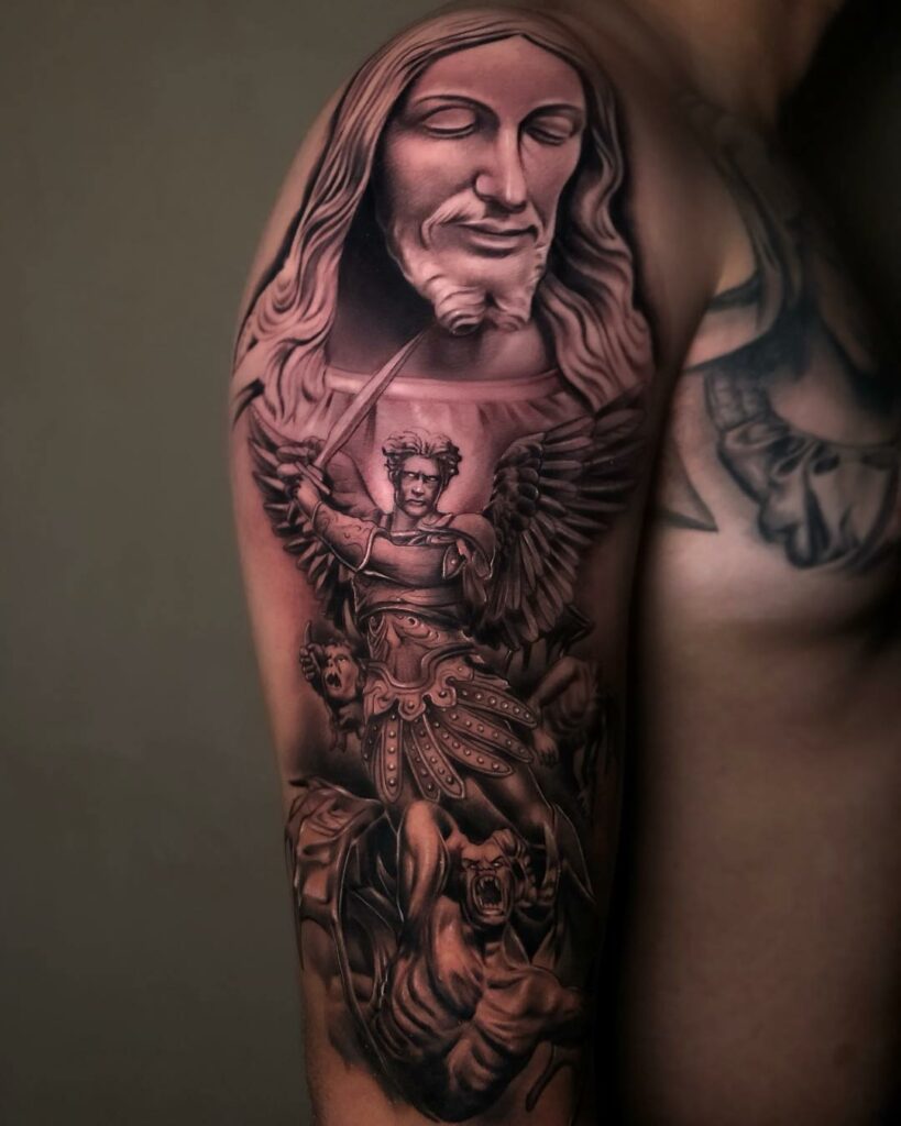 Jesus Archangel Michael Tattoo