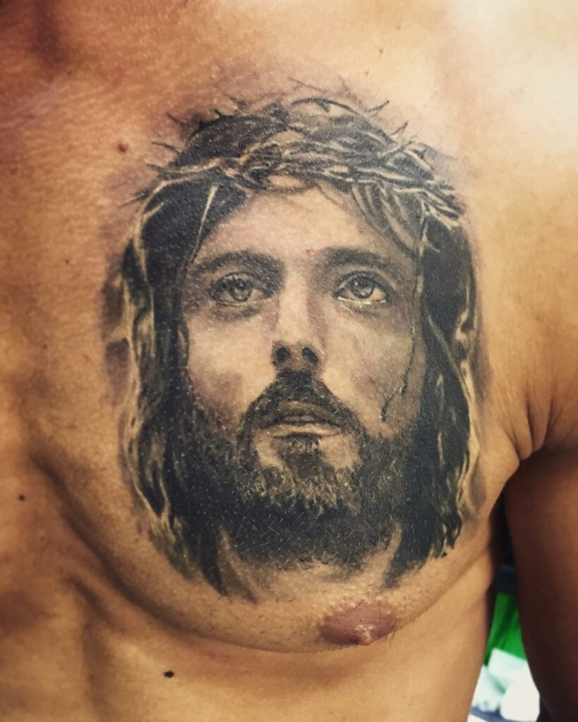 Jesus Chest Tattoo