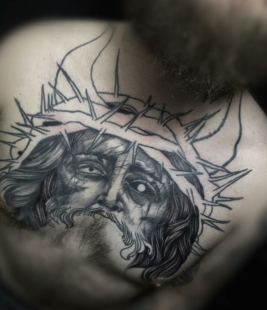 Jesus Tattoo Design For Chest