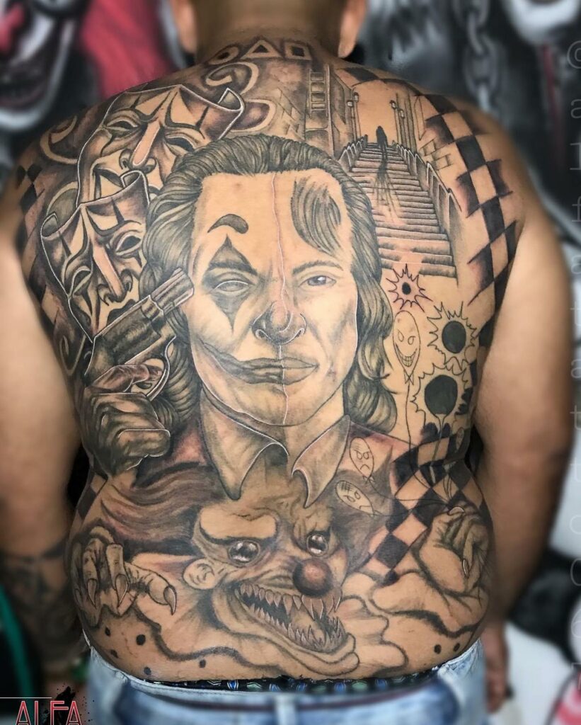 Joker Inspired Chicano Tattoo Idea