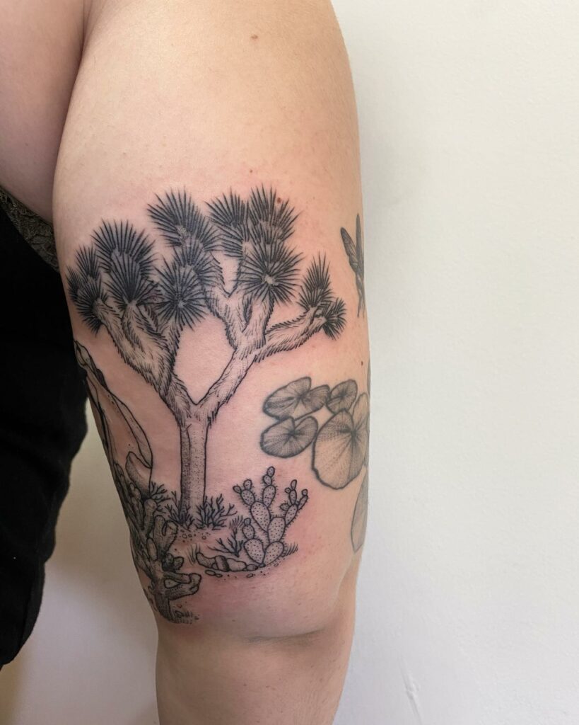 Joshua Tree Half-Sleeve Tattoo