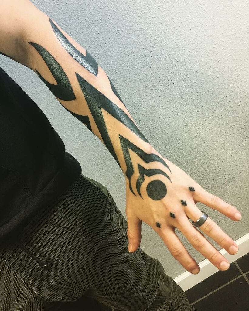 Karma Seal Hand Tattoo