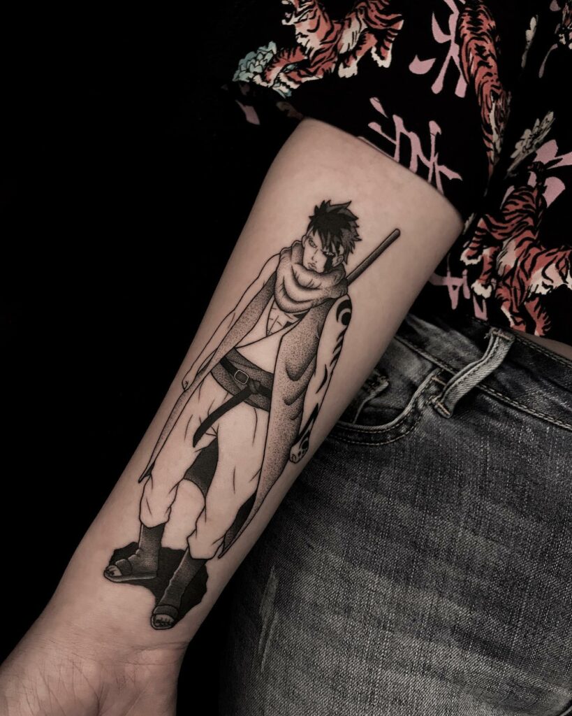 Kawaki's Full Body With Karma Seal Tattoo