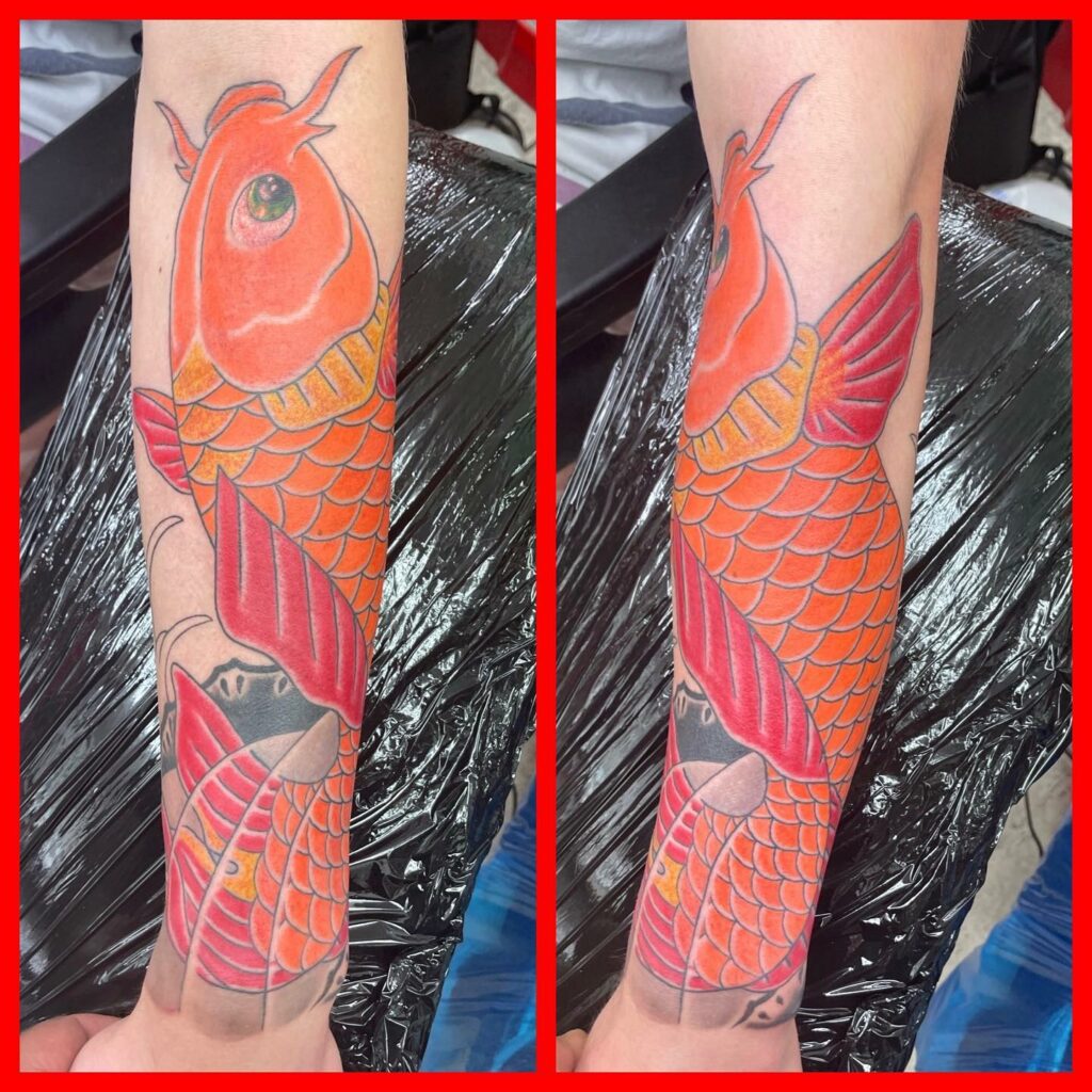 Koi Fish Sleeve Tattoo