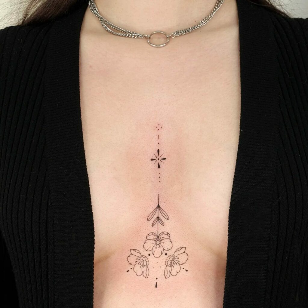 Secret behind a sternum tattoo  Explanation tips and aftercare advice