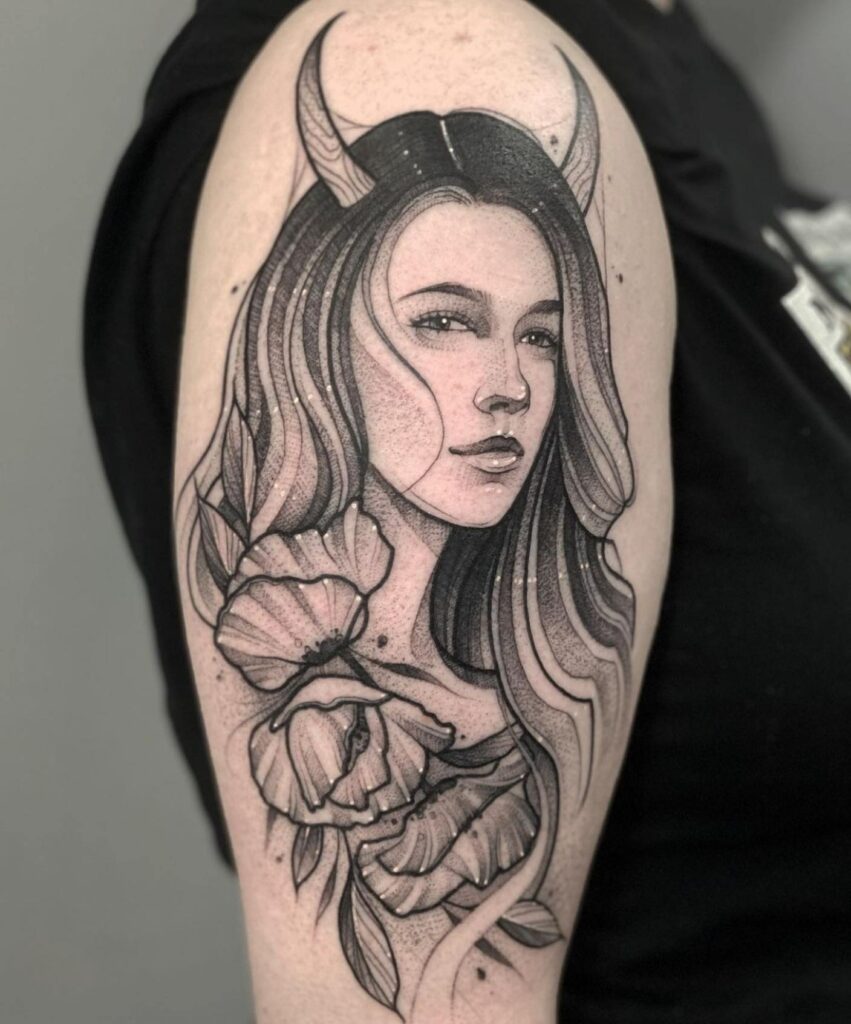 feminine bull tattoos