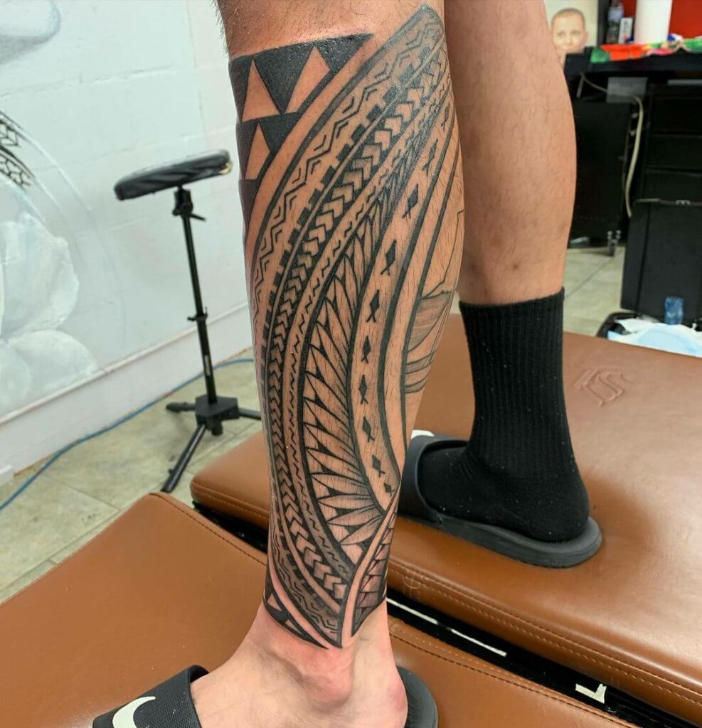 Tattoo uploaded by Shaun Bonanos  Polynesian leg piece polynesiantattoo  legsleeve Marquesantattoo polynesian tribal  Tattoodo